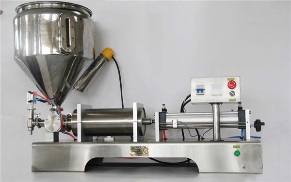 స్వచ్ఛమైన న్యూమాటిక్ సెమీ ఆటోమేటిక్ ఫ్రూట్ జామ్ ఫిల్లింగ్ మెషిన్