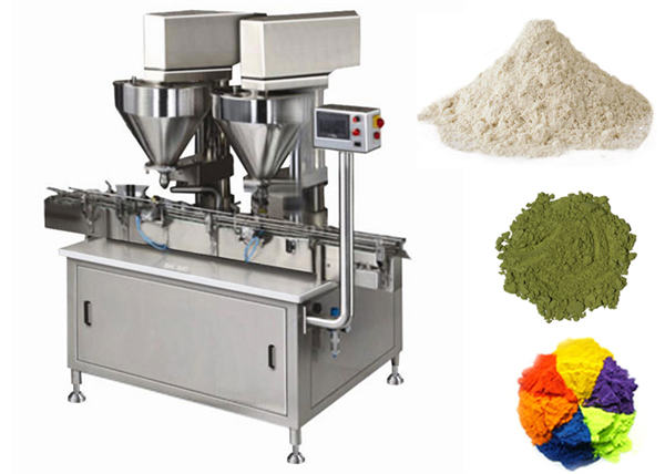 ఆటోమేటిక్ 2 హెడ్స్ పౌడర్ ఫిల్లింగ్ మెషిన్